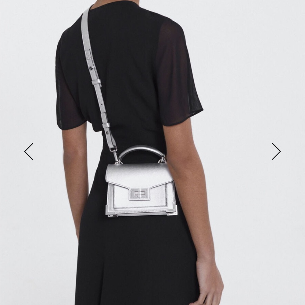 The Kooples Nano Emily Bag in Silver Leather